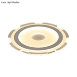 Modern Acrylic Led Flush Mount Light - 16.5’/20.5’/24.5’ Wide Warm/White Perfect For Living Rooms