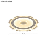 Modern Acrylic Led Flush Mount Light - 16.5’/20.5’/24.5’ Wide Warm/White Perfect For Living Rooms