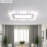 Modern Acrylic Led Flushmount Light In White - Available Various Sizes