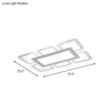 Modern Acrylic Led Flushmount Light In White - Available Various Sizes