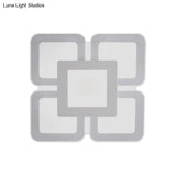 Modern Acrylic Led Flushmount Light In White - Available Various Sizes