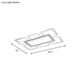 Modern Acrylic Led Flushmount Light In White - Available Various Sizes