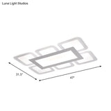 Modern Acrylic Led Flushmount Light In White - Available Various Sizes