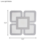Modern Acrylic Led Flushmount Light In White - Available Various Sizes
