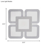 Modern Acrylic Led Flushmount Light In White - Available Various Sizes