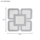 Modern Acrylic Led Flushmount Light In White - Available Various Sizes