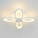 Modern Acrylic Led Semi Flush Mount Ceiling Light - Ideal For Living Room 4 / White