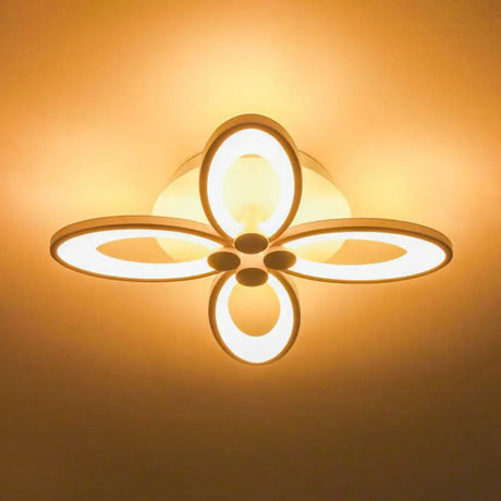 Modern Acrylic Led Semi Flush Mount Ceiling Light - Ideal For Living Room 4 / White Warm