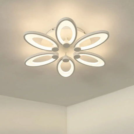 Modern Acrylic Led Semi Flush Mount Ceiling Light - Ideal For Living Room 6 / White