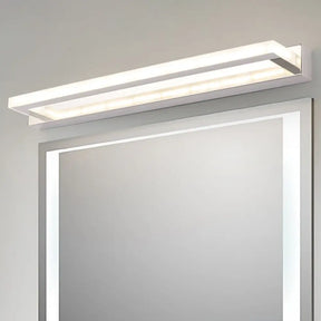 Modern Acrylic Led Vanity Sconce - Rectangular Wall Mounted Lamp (Chrome) Chrome / 16.5