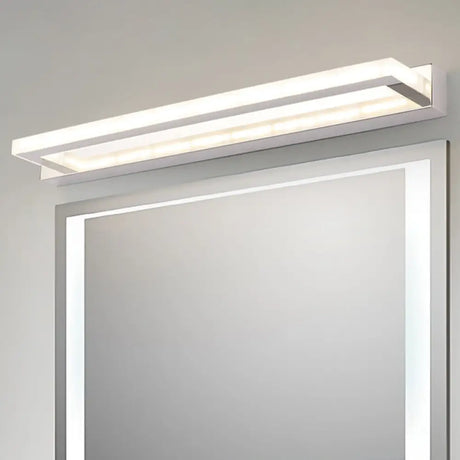 Modern Acrylic Led Vanity Sconce - Rectangular Wall Mounted Lamp (Chrome) Chrome / 16.5