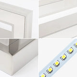 Modern Acrylic Led Vanity Sconce - Rectangular Wall Mounted Lamp (Chrome)