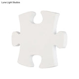 Modern Acrylic Led Wall Sconce - Black/White Jigsaw Design Warm/White Light Living Room