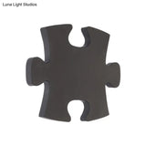 Modern Acrylic Led Wall Sconce - Black/White Jigsaw Design Warm/White Light Living Room