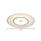 Modern Acrylic Lotus Flush Mount Lamp - Led Ceiling Light (8/16.5/20.5) In Warm Or White