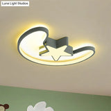 Modern Acrylic Moon And Star Ceiling Light - Stylish Living Room Flush Mount