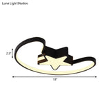 Modern Acrylic Moon And Star Ceiling Light - Stylish Living Room Flush Mount