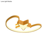 Modern Acrylic Moon And Star Ceiling Light - Stylish Living Room Flush Mount