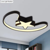 Modern Acrylic Moon And Star Ceiling Light - Stylish Living Room Flush Mount