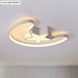 Modern Acrylic Moon And Star Ceiling Light - Stylish Living Room Flush Mount