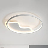 Modern Acrylic Mountain Flush Ceiling Light For Dining Room White / 18’ Warm