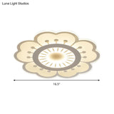 Modern Acrylic Petal Led Ceiling Light: Elegant Flush Mount For Girls’ Bedroom