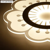 Modern Acrylic Petal Led Ceiling Light: Elegant Flush Mount For Girls’ Bedroom