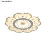 Modern Acrylic Petal Led Ceiling Light: Elegant Flush Mount For Girls’ Bedroom