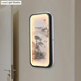 Modern Acrylic Pine Tree Led Wall Light In Black For Guest Room Décor