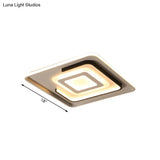 Modern Acrylic Rectangular Led Ceiling Lamp For Living Room - Warm/White Light 18’/21.5’/35.5’ Wide