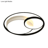 Modern Acrylic Ring Flushmount Led Ceiling Light In Gray/White/Black With Warm/White/3 Color