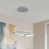 Modern Led Acrylic Chandelier For Dining Room In White/Warm Light