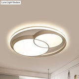 Modern Acrylic Snowman Ceiling Light - Stylish Flush Mount For Study Room & Kitchen