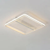 Modern Acrylic Square Flush Mount Lamp - White Ceiling Light Fixture With Warm/White