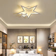 Modern Acrylic Star Led Ceiling Light - White Dining Room Fixture / 19.5’ Warm