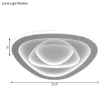 Modern Acrylic Triangle Ceiling Light Fixture - 16’/19.5’/23.5’ Wide Bedroom Led Flush Mount