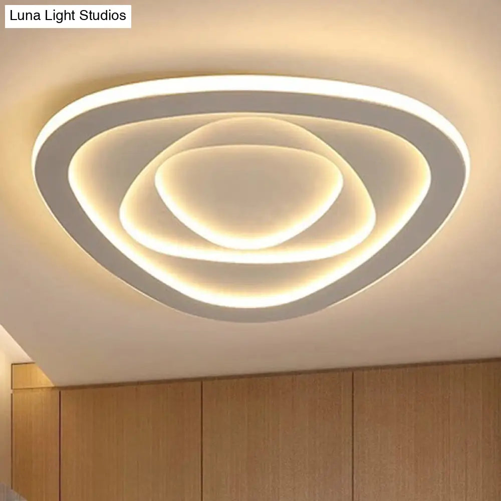 Modern Acrylic Triangle Ceiling Light Fixture - 16’/19.5’/23.5’ Wide Bedroom Led Flush Mount