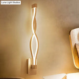 Modern Acrylic Twist Wall Light Sconce In Black/White - Neutral/Warm/White