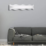 Modern Acrylic Wave Vanity Lighting - Led 16/20 Wide White Sconce Light Fixture White/Warm / 16