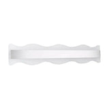 Modern Acrylic Wave Vanity Lighting - Led 16/20 Wide White Sconce Light Fixture White/Warm