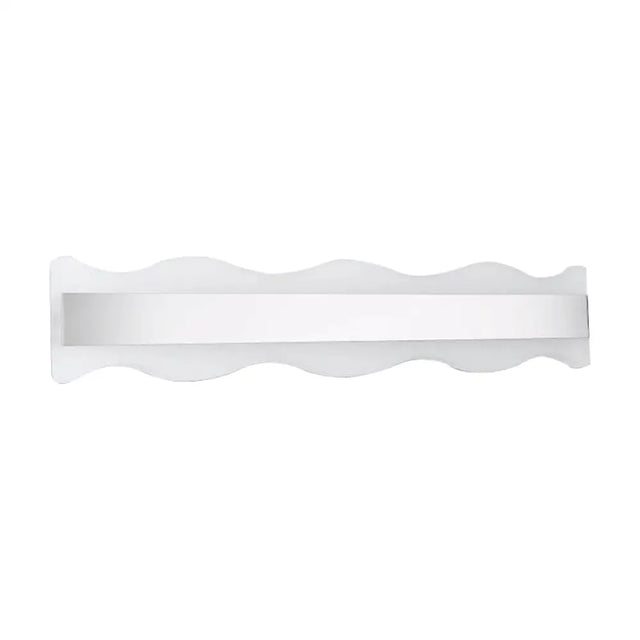 Modern Acrylic Wave Vanity Lighting - Led 16/20 Wide White Sconce Light Fixture White/Warm