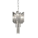 Modern Aluminum Chain Tassel Chandelier - Stylish 4-Light Silver Ceiling Light
(Note: The Revised