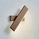 Modern Aluminum Led Swivel Wall Light Sconce For Bedroom - Bar Shape Coffee / Warm