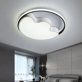 Modern Animal Paw Led Flush Mount Ceiling Light For Study Room - Eye - Caring & Acrylic Lamp White