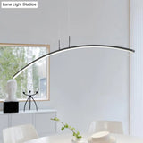 Modern Arched Led Pendant Light - Acrylic Dining Room Island Lighting