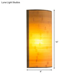 Modern Bamboo Wall Sconce Light Fixture - Wood Semicylinder Design 2-Bulb Lighting For Living Room