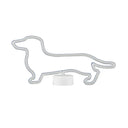 Modern Battery-Powered White Led Wall Lamp - Dog-Shaped Nightstand Light
