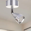 Modern Bell Wall Light: Rotatable Metal Led Sconce In Black/Chrome - With/Without Switch Chrome /