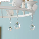 Modern Bird Pendant Chandelier In White For Villa