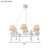 Modern Bird Pendant Chandelier In White For Villa